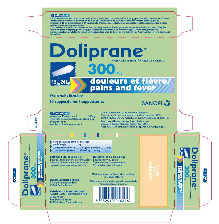 Doliprane Suppositories 300mg